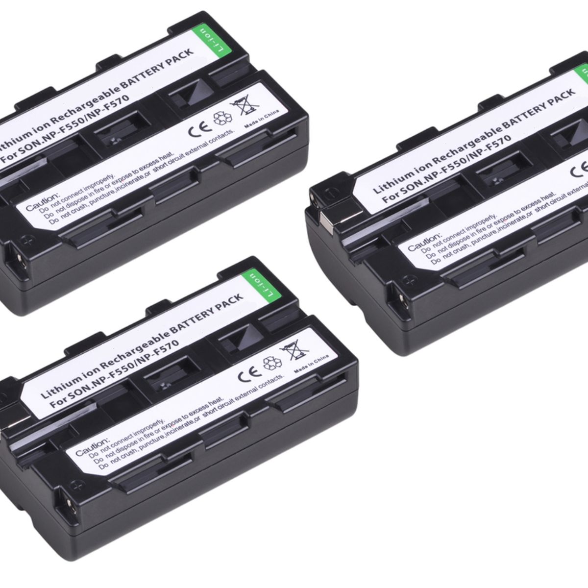 GENERICO - 3 BATERÍAS NP-F550 / NP-F570 + CARGADOR DOBLE BC-VM10 ALTERNATIVO SONY