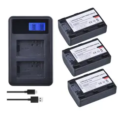 GENERICO - 3 BATERÍAS NP-FH50 + CARGADOR DOBLE BC-VH1 ALTERNATIVO SONY