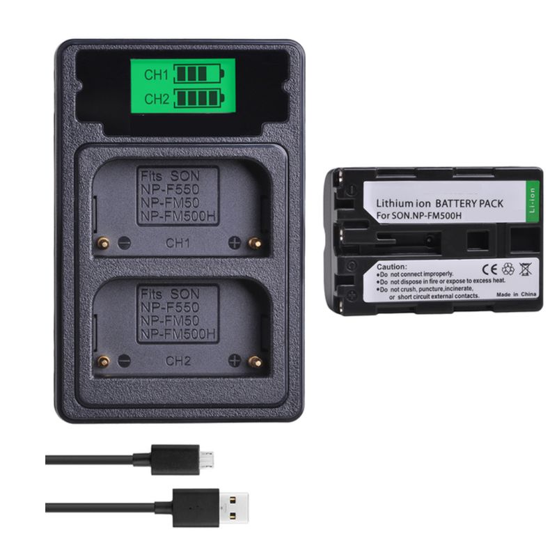 GENERICO - BATERÍA NP-FM500H + CARGADOR DOBLE BC-VM10 ALTERNATIVO SONY