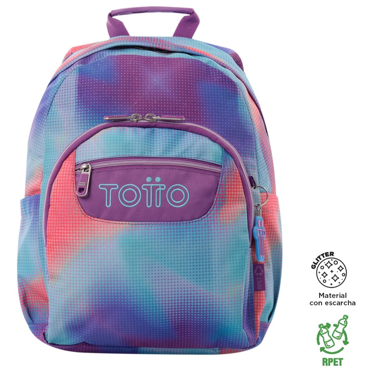 TOTTO - Mochila Urbana Notebook Escolar Totto Classic Gommas Niña