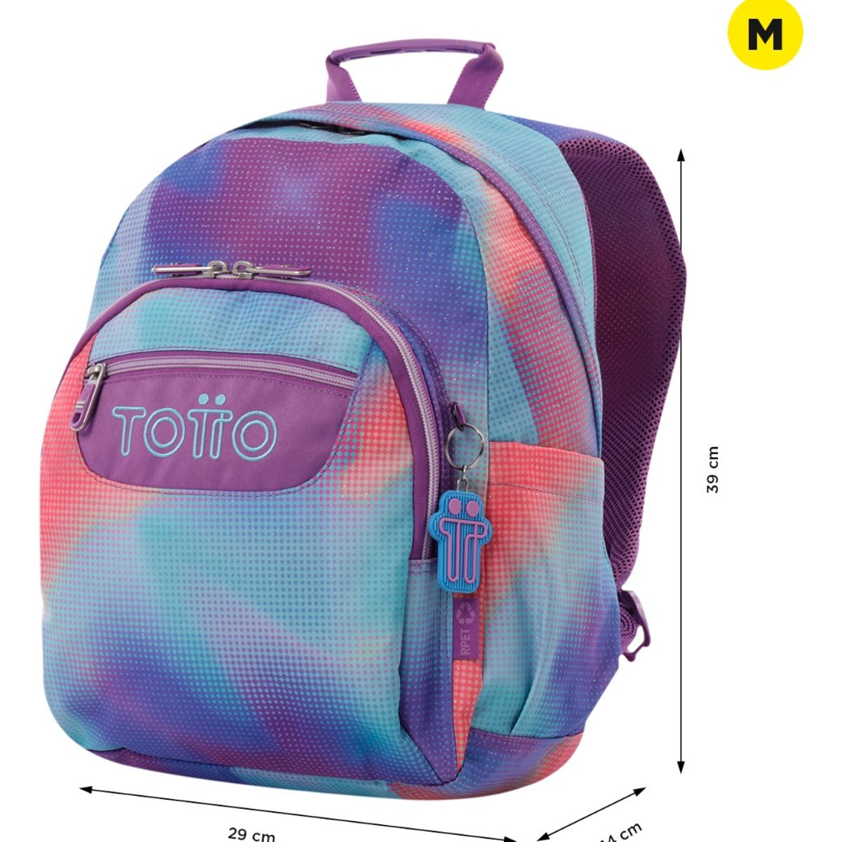 TOTTO - Mochila Urbana Notebook Escolar Totto Classic Gommas Niña