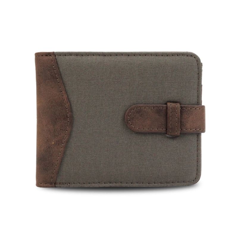 GENERICO - Billetera Cuerina Canvas Hombre Juno Musgo Verde Lincolns