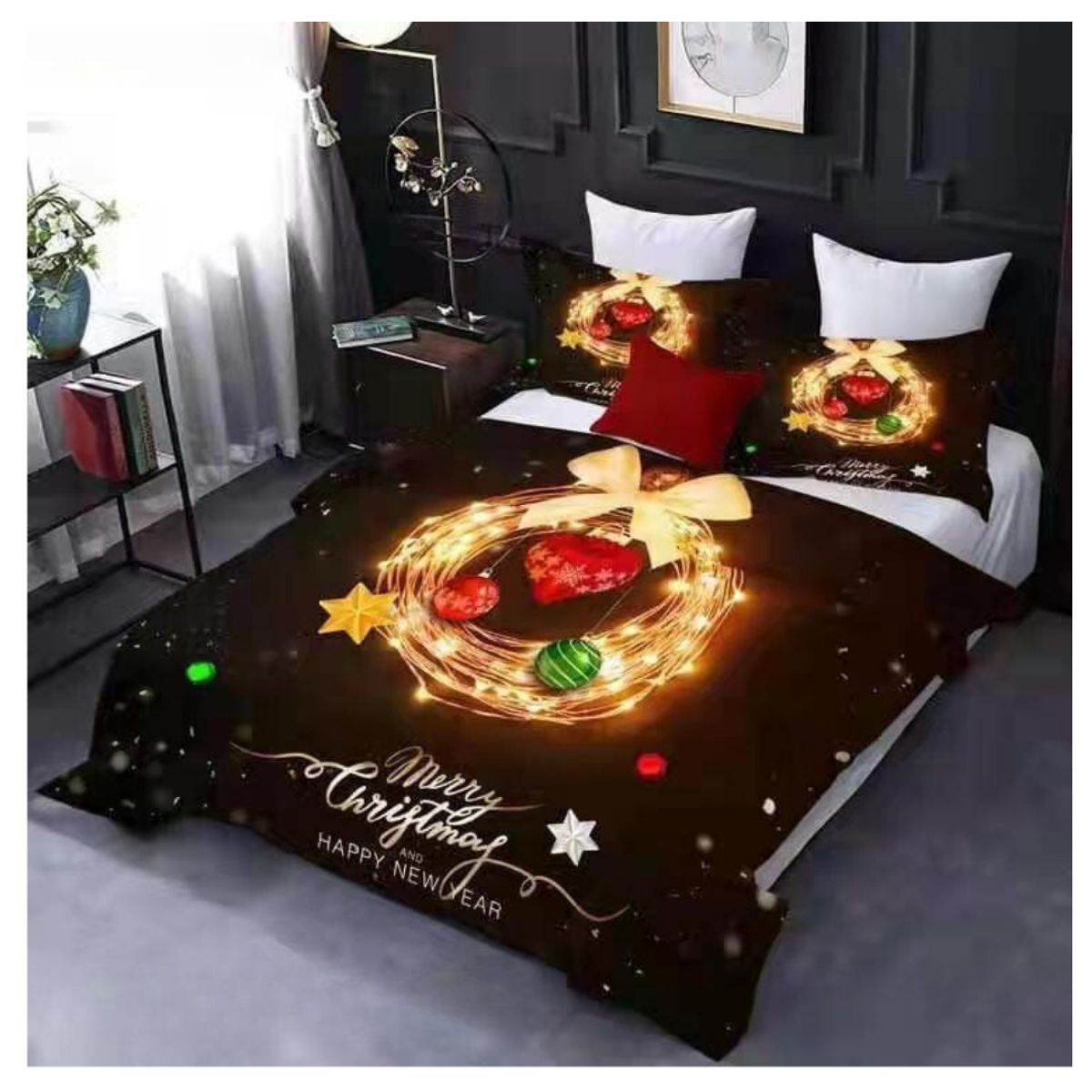 GENERICO - Cubrecama Con Diseños Navideños De Verano 2 Plazas 250x230cm