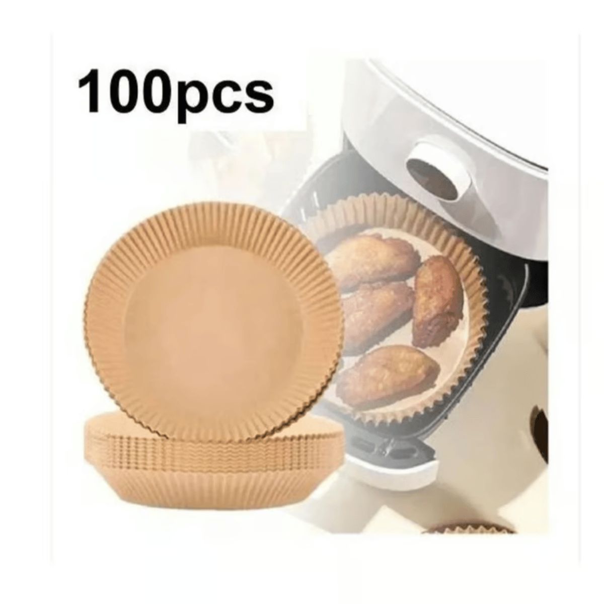 GENERICO - Protector Airfryer Forro Papel Antiadherente Freidora 100und