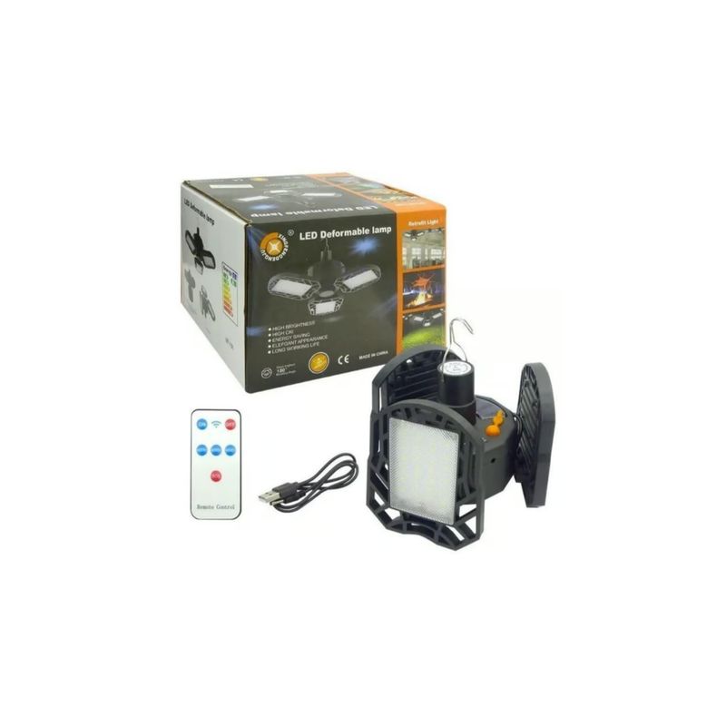 GENERICO - Foco Solar Recargable 3 Aspas Para Camping Y Emergencias