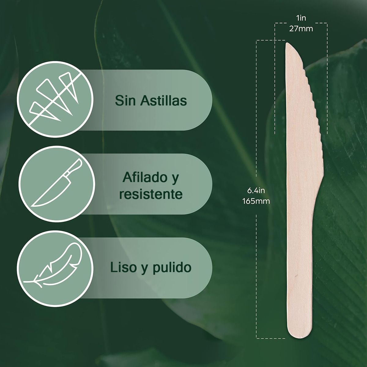 GENERICO - Juego De Cubiertos De Madera De 216 Piezas Para Exteriores