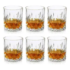 GENERICO - Vasos De Whisky 6 Pcs Vasos De Vidrio Vintage De 300 Ml