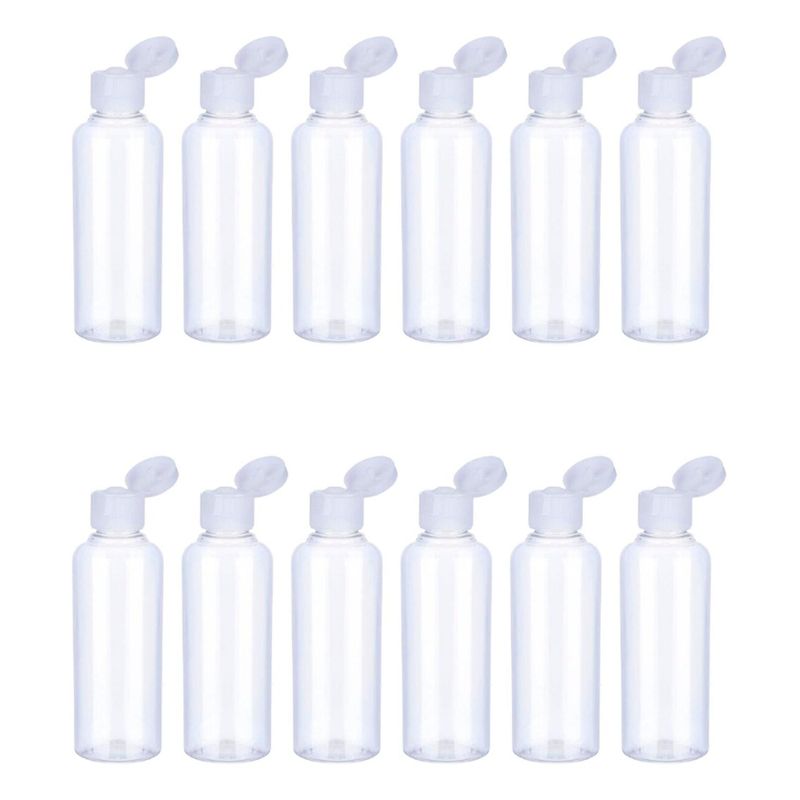 GENERICO - Set 12 Botella De Viaje Dispensadora 100 Ml Transparente