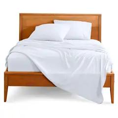 GENERICO - Sabanas De Algodon 800 hilos Premium 2.0 Blanco + Fundas