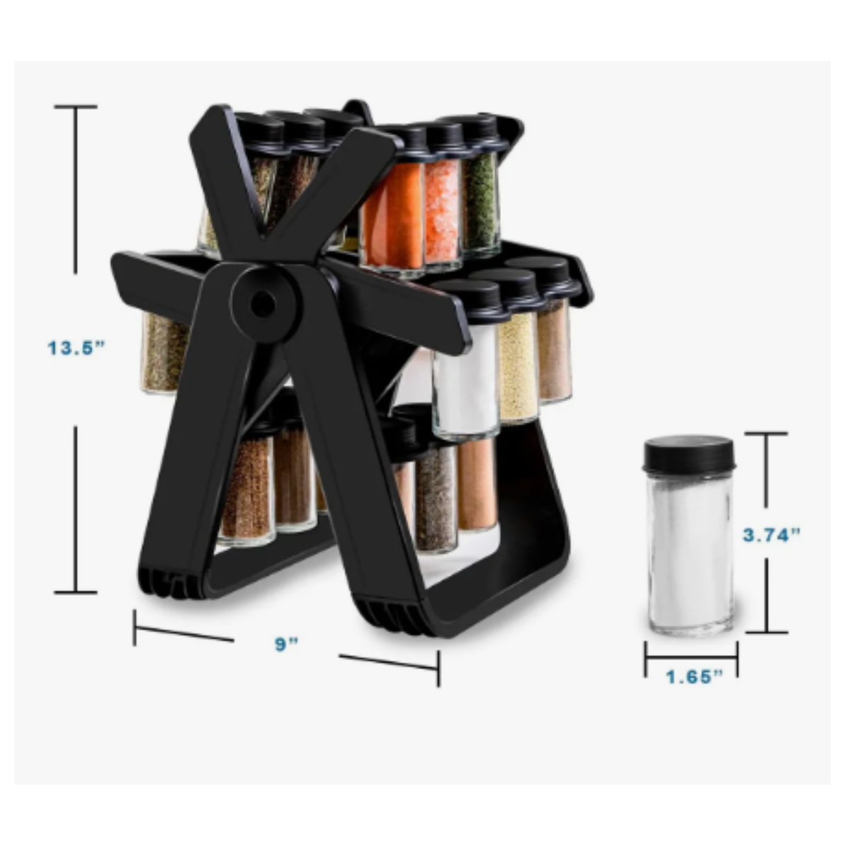 GENERICO - Especiero Giratorio Cocina 18 Frascos Rotativo 360° Practico