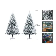GENERICO - Árbol De Navidad Nevado 210cm Frondoso Árbol Artificial