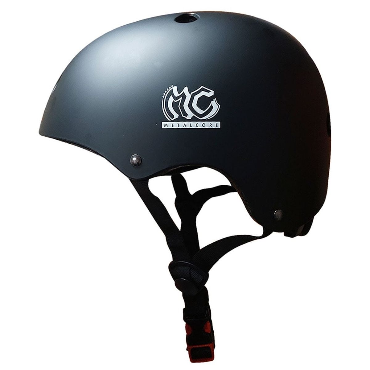 MC METALCORE - Casco para Bicicleta y Skate Urbano Negro Metalcore L