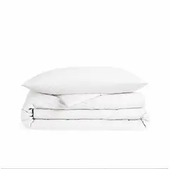 NATURALINO - Funda de Plumón Algodón Percal Blanco 1 Plaza
