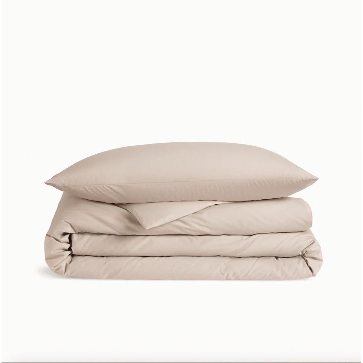 NATURALINO - Funda de Plumón Algodón Percal Beige 1,5 Plaza