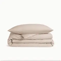 NATURALINO - Funda de Plumón Algodón Percal Beige 1 Plaza