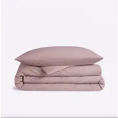 NATURALINO - Funda de Plumón Algodón Percal Rosa 1,5 Plaza