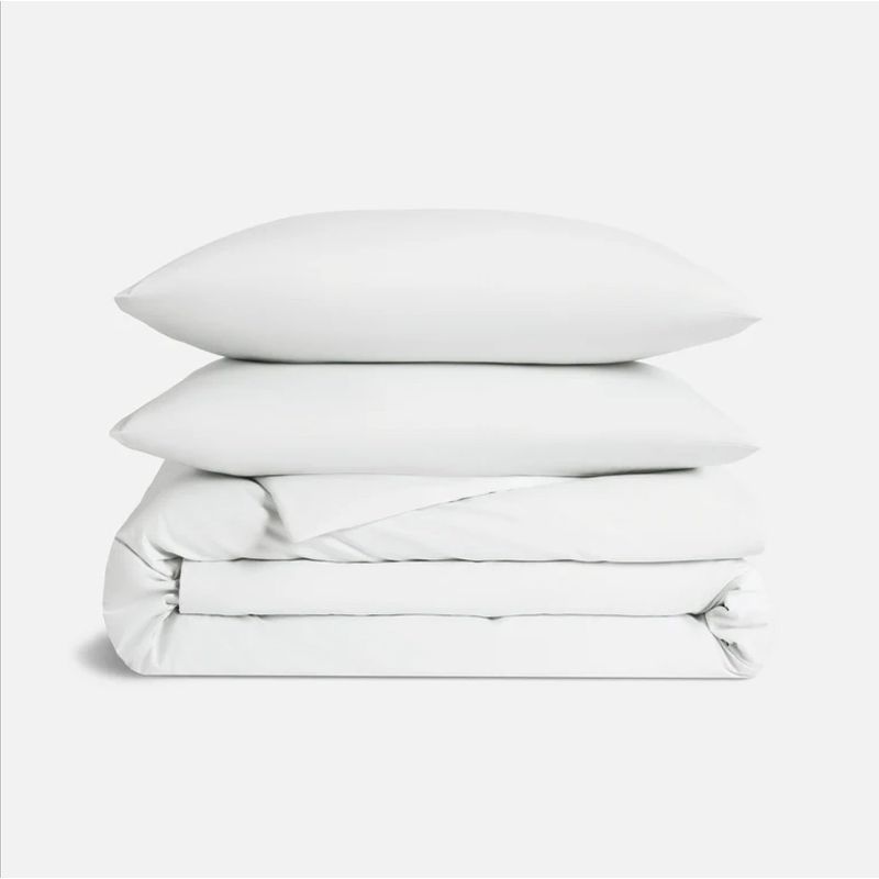 NATURALINO - Funda de Plumón Algodón Percal Blanco Super King