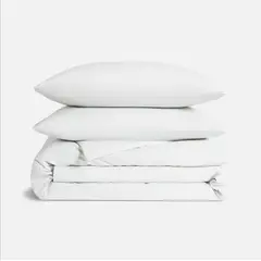 NATURALINO - Funda de Plumón Algodón Percal Blanco Super King