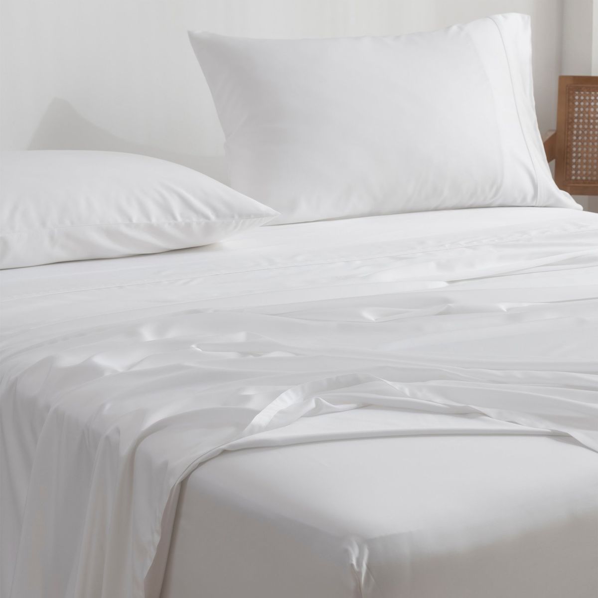 NATURALINO - Set Sábanas Blanco Super King Bambú