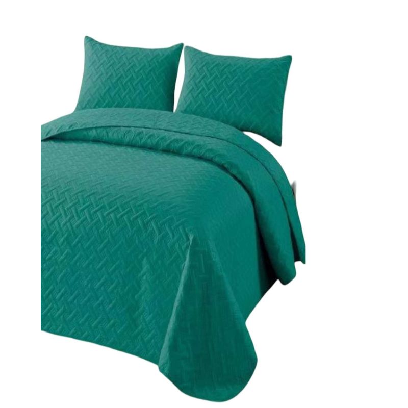 GENERICO - CUBRECAMA COLCHAS QUILT DE VERANO 2 PLAZAS TURQUESA