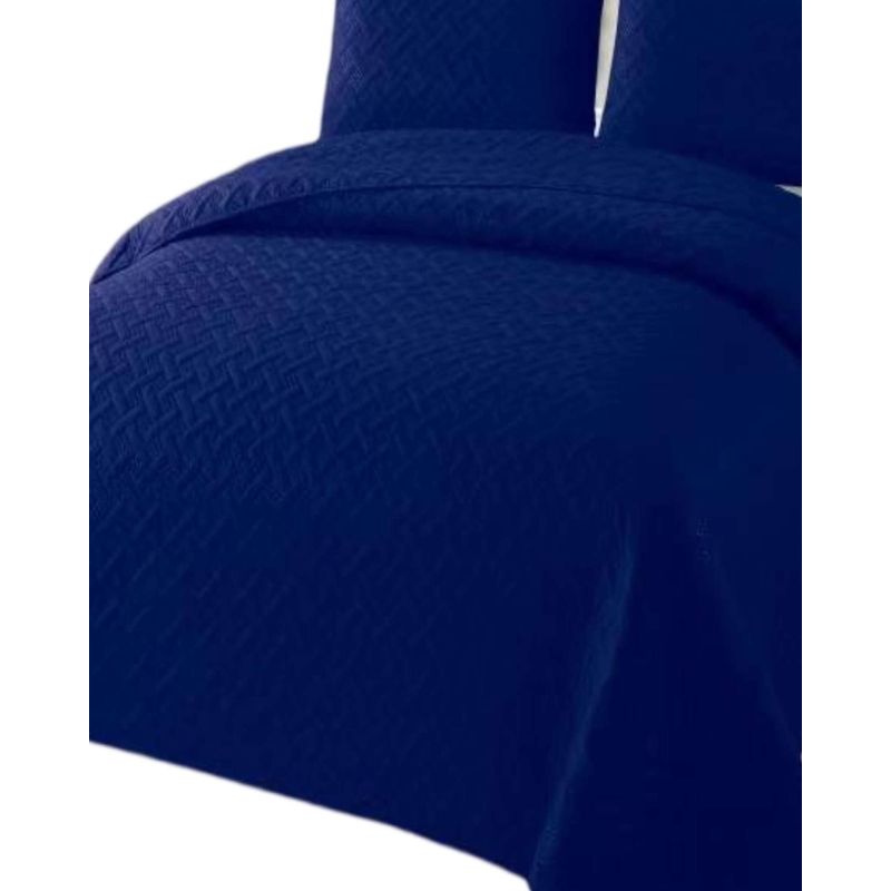 GENERICO - CUBRECAMA COLCHAS QUILT DE VERANO KING  AZUL MARINO