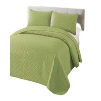CUBRECAMA COLCHAS QUILT DE VERANO 2 PLAZAS VERDE