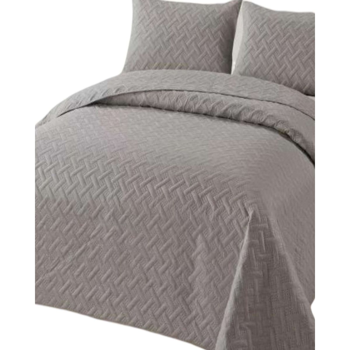 GENERICO - CUBRECAMA COLCHAS QUILT DE VERANO PLAZA Y MEDIA GRIS