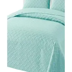 GENERICO - CUBRECAMA COLCHAS QUILT DE VERANO 2 PLAZAS CELESTE