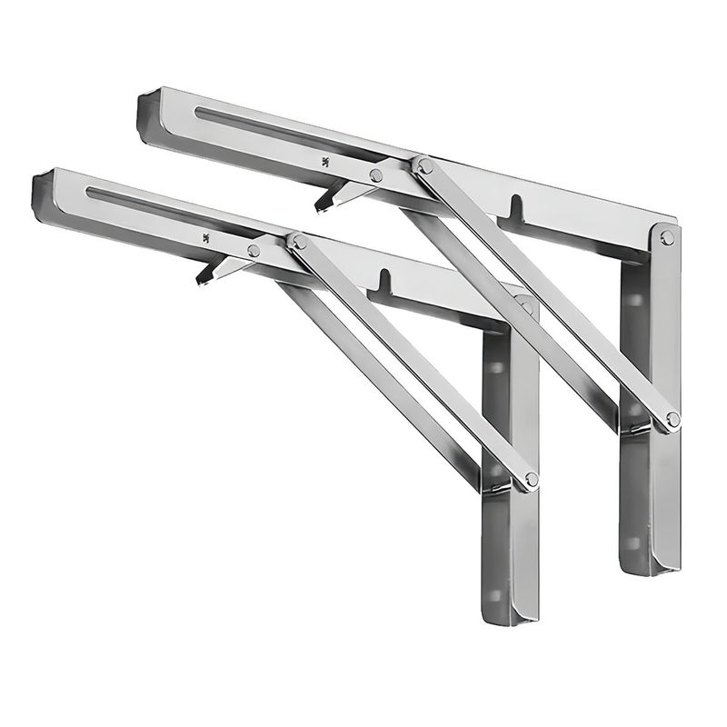 GENERICO - Kit 2 Escuadra Metalica Abatible Soporte Plegable