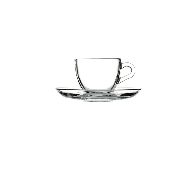 PASABAHCE - SET 6 TAZA TE VIDRIO LISA 215 CC