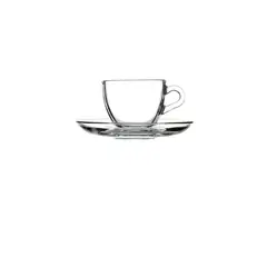 PASABAHCE - SET 6 TAZA TE VIDRIO LISA 215 CC