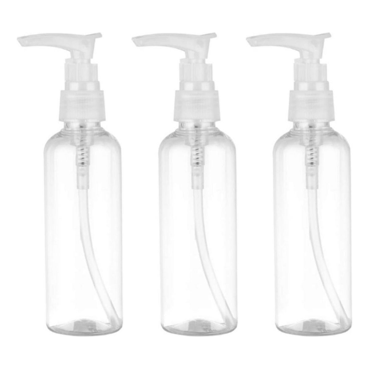 GENERICO - Set 3 Botella Dispensadora 100 Ml Transparente Multiuso