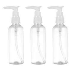 GENERICO - Set 3 Botella Dispensadora 100 Ml Transparente Multiuso