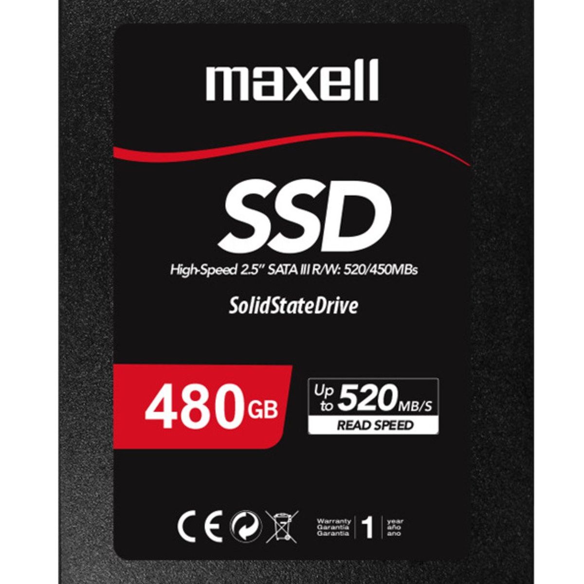 MAXELL - Disco Duro Solido Ssd Maxell Interno 480Gb Sata III 2.5"