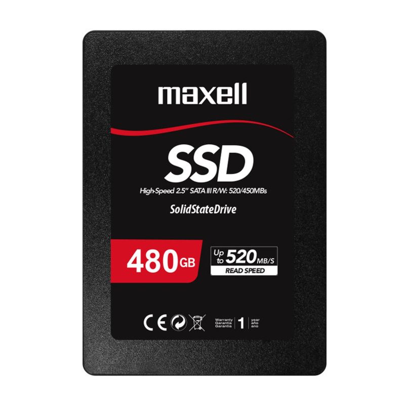 MAXELL - Disco Duro Solido Ssd Maxell Interno 480Gb Sata III 2.5"