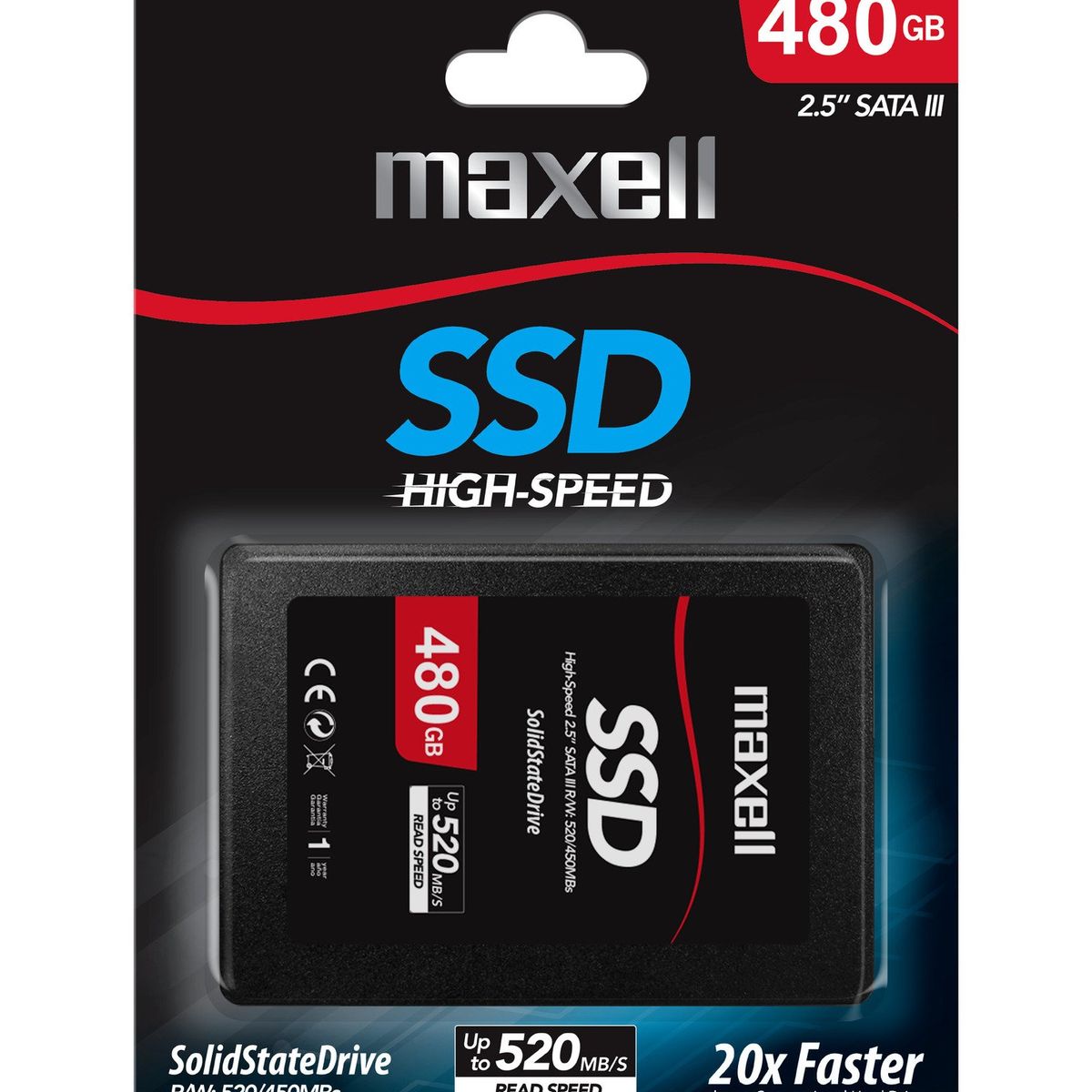 MAXELL - Disco Duro Solido Ssd Maxell Interno 480Gb Sata III 2.5"