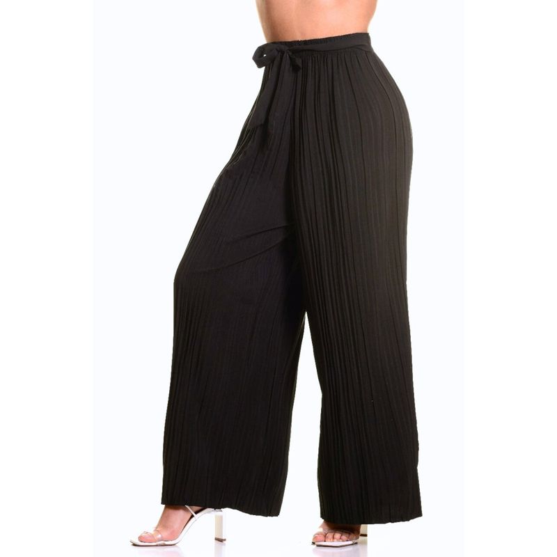 MPROPIA - Pantalon Palazzo Mujer Fiesta Cintura Elasticada Verano Colores 090