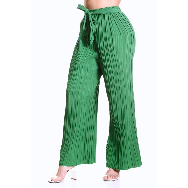 MPROPIA - Pantalon Palazzo Mujer Fiesta Cintura Elasticada Verano Colores 090