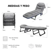 Catre De Campaña Silla Cama De Camping Plegable Portatil