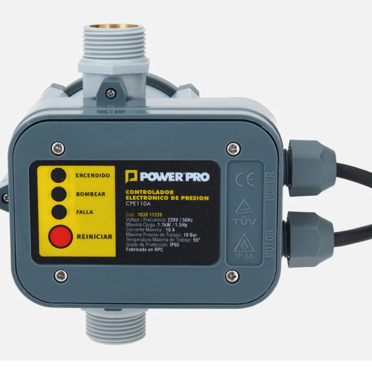 POWER PRO - Controlador Electrónico de Presión 1HP CPE110A Power Pro