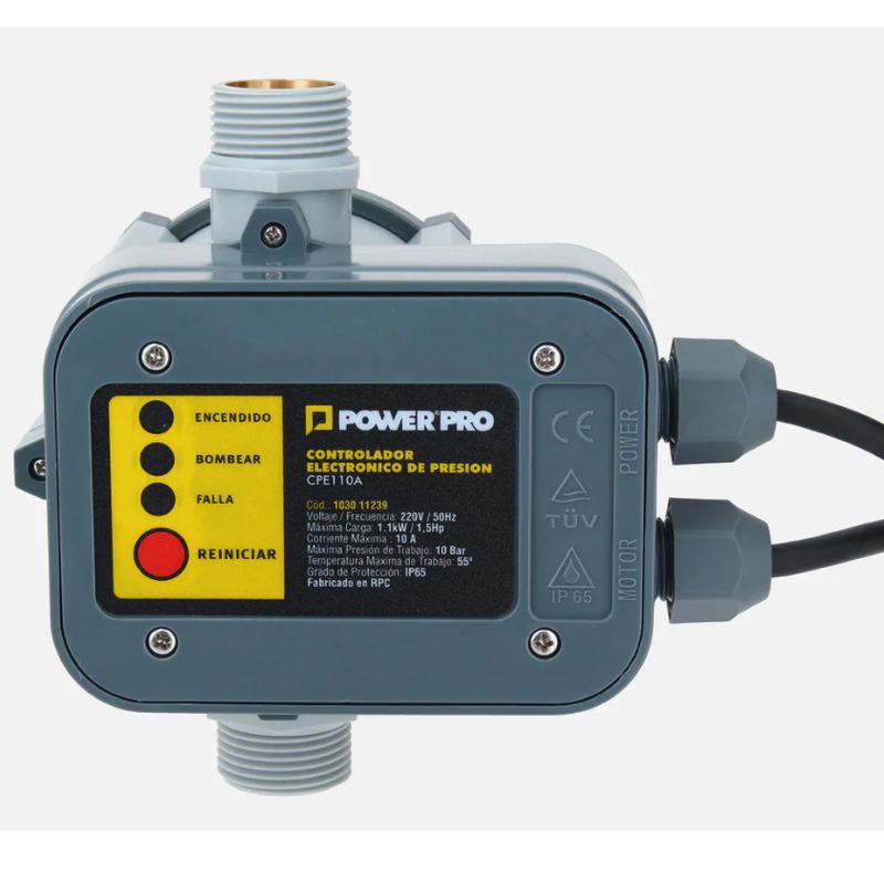 POWER PRO - Controlador Electrónico de Presión 1HP CPE110A Power Pro
