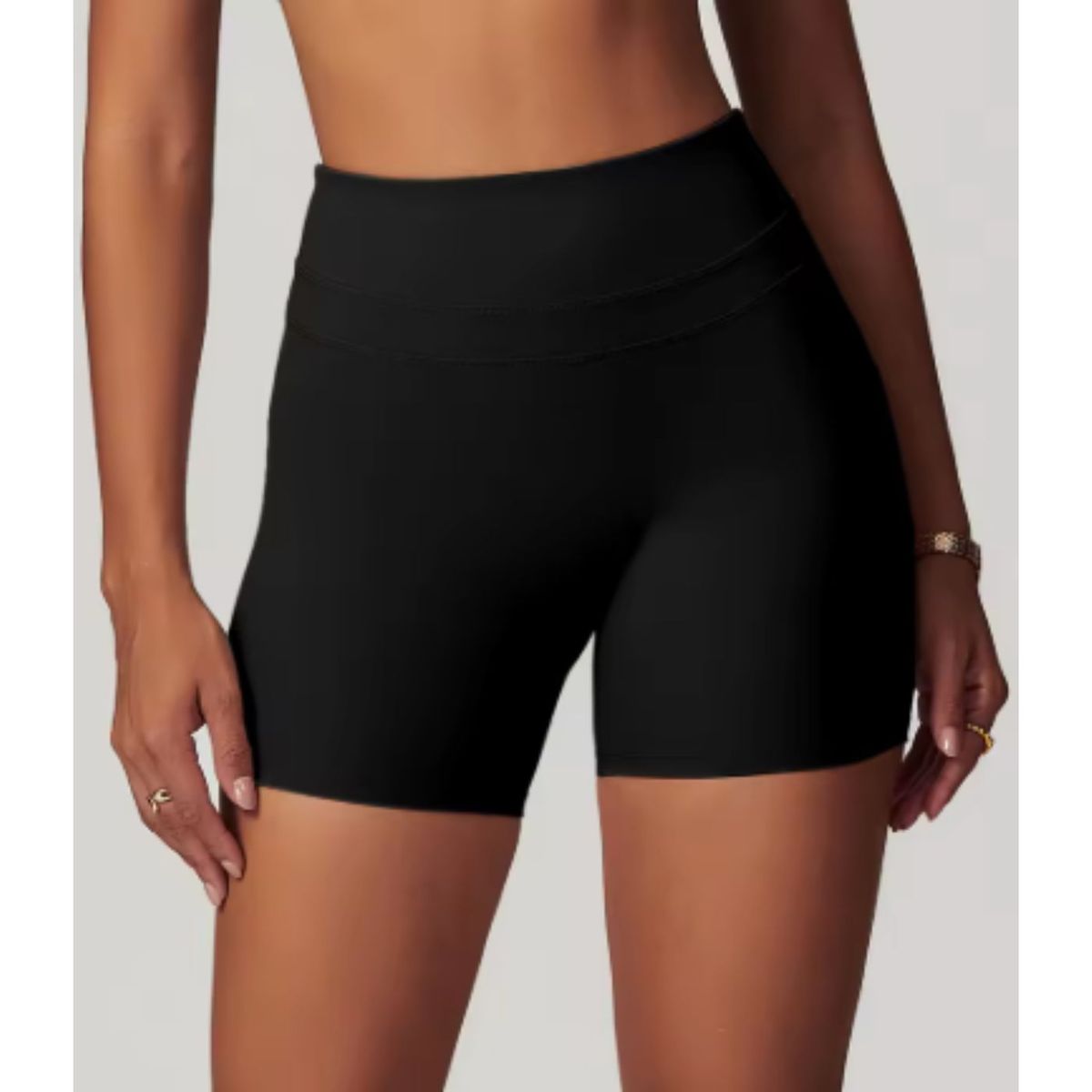 LIKE SHOP - Calza Corta Deportiva Tiro Alto Lycra Gym Escolar 014