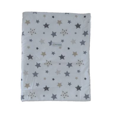 Imagen 2 del producto Manta Polar Blanco - Blanco Estrellas Gris-Beige