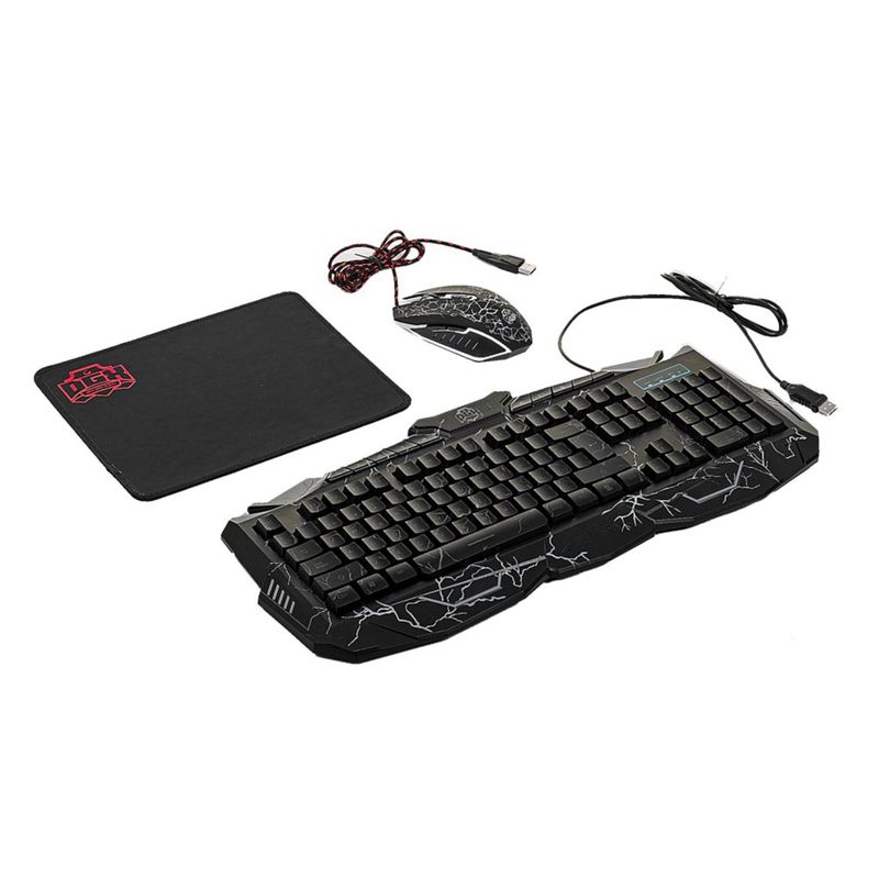 GENERICO - Kit Teclado + Mouse Y Mouse Pad Gamer Angel Of Death - SC