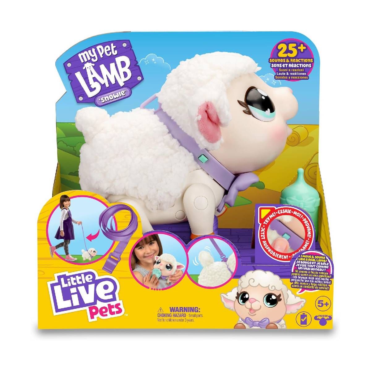 LITTLE LIVE PETS - Playset muñecas Little Live Pets cordero Snowie interactivo
