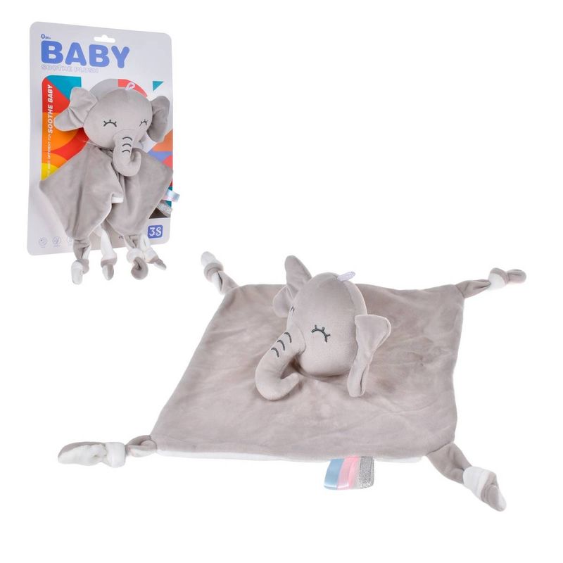 ANSALDO - TUTO  DE PLUSH BLANCO CON SONAJERO - ELEFANTE