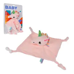 ANSALDO - TUTO CONEJO DE PLUSH BLANCO CON SONAJERO - UNICORNIO