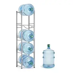 GENERICO - Estante Organizador Rack 5 Botellones Bidones Agua 20lts Gris