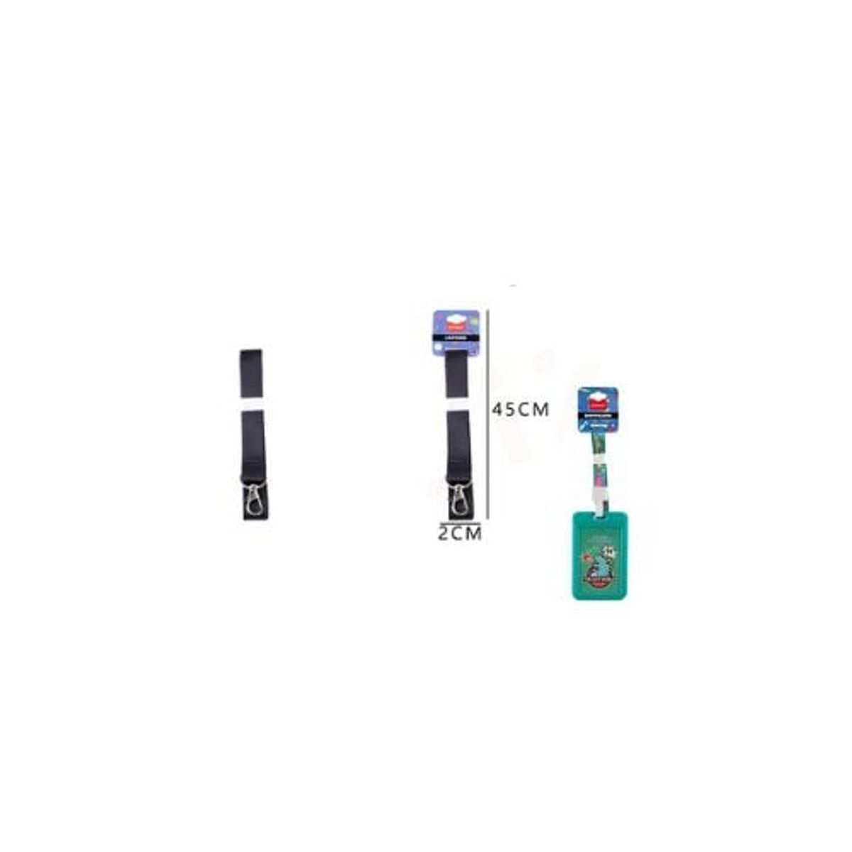 GENERICO - Lanyard O Porta Credencial Negro 2 x 45 Cm