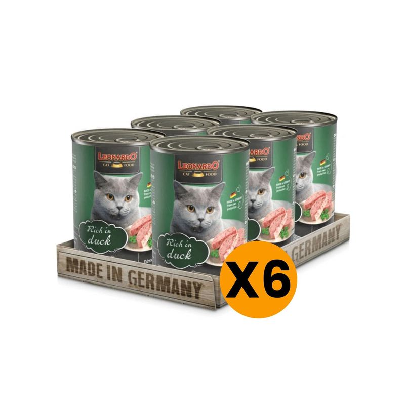 GENERICO - ALIMENTO LEONARDO SABOR PATO LATA 400 GR PACK X6